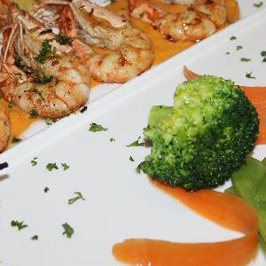 Gambas flambées au pastis